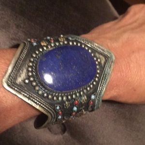 Silver & Lapis Cuff Bracelet. NWOT